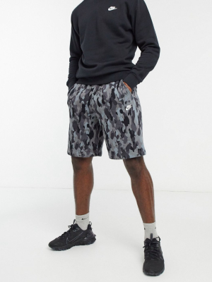 Nike Tall Digi Camo Shorts In Black