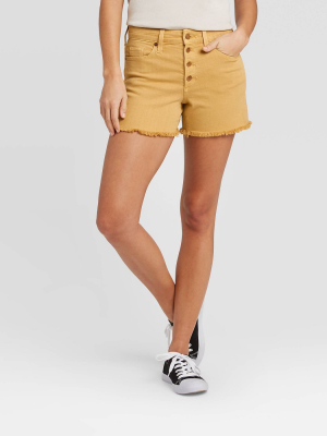 Women's High-rise Jean Shorts - Universal Thread™ Golden Bronze