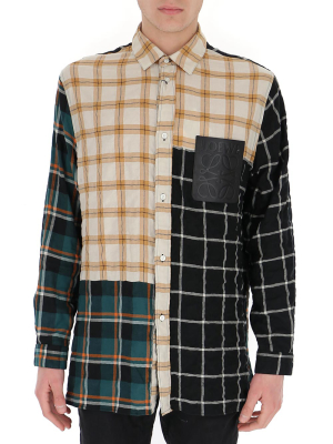 Loewe Checked Panelled Shirt