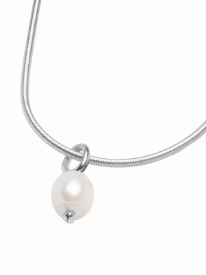 Liege Pearl Necklace, Silver