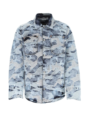 Valentino Camouflage Jacquard Denim Jacket