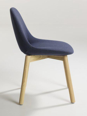 Beso 4 Wood Leg Side Chair By Artifort