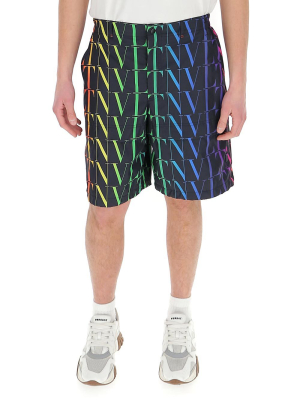 Valentino Vltn Printed Shorts