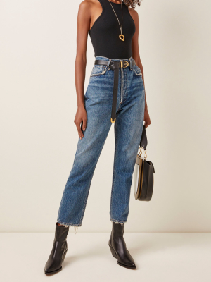Riley Cropped High-rise Straight-leg Jeans
