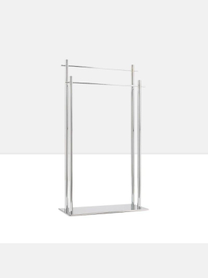 Vero Chrome 2 Tier Towel Stand