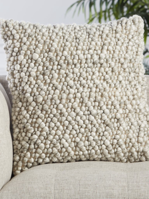 Kaz Textured Pillow In Light Gray