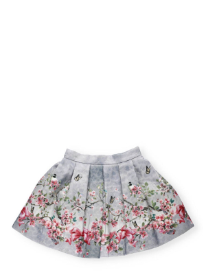 Monnalisa Peach Blossom Skirt