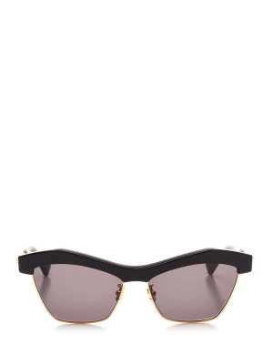 Bottega Veneta Eyewear Half-rim Sunglasses