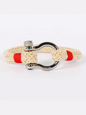 Jean Claude Stainless Steel & Nylon Rope Bracelet