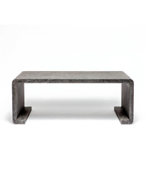 Gustav Coffee Table Charcoal Faux Linen