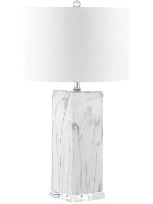 Oliver Table Lamp Black/white Marble (set Of 2)