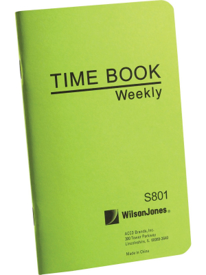 Wilson Jones Time Book Pocket Size Weekly/1 Page 6-3/4"x4-1/8" White S801