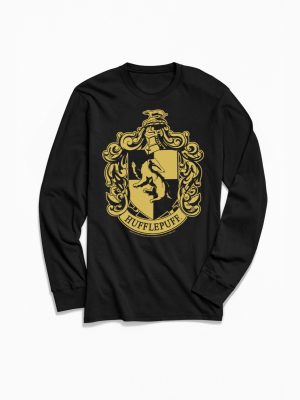 Harry Potter Hufflepuff Crest Long Sleeve Tee