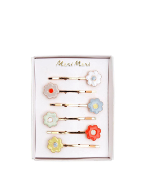 Daisy Enamel Hair Slides