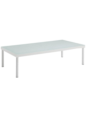 Peace Outdoor Patio Aluminum Coffee Table