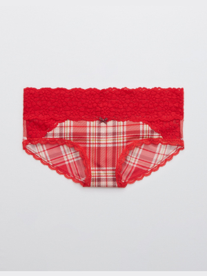 Aerie Sugar Cookie Lace Shine Boybrief Underwear