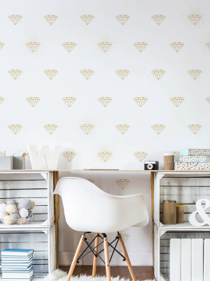 Gold Diamonds Wallpaper From The Muffin & Mani Collection By Milton & King