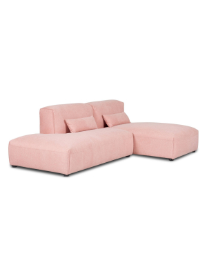 2pc Tourbino Left Armless Chaise Modular Sofas - Poly & Bark