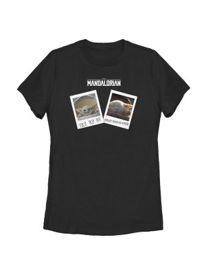 Women's Star Wars The Mandalorian The Child Polaroids T-shirt