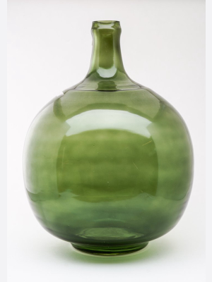 Vintage Reproduction Glass Bottle Green