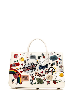Anya Hindmarch All Over Embossed Print Shopping Bag