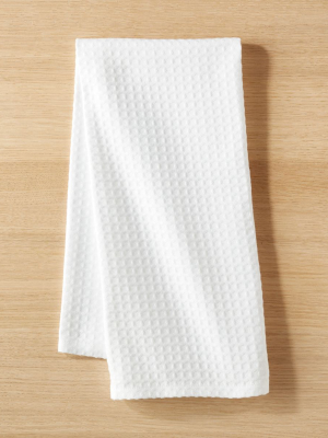 Waffle Weave White Dish Towel