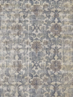 Feizy Fiona Distressed Ornamental Rug - Available In 5 Sizes - Light Gray & Blue