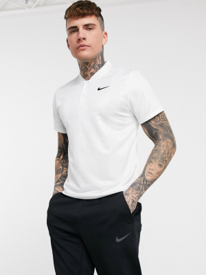 Nike Tennis Dri-fit Polo Shirt In White