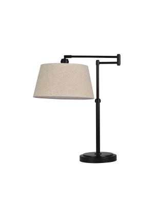 23" Traditional Swing Arm Oil Rubbed Table Lamp Black - Threshold™