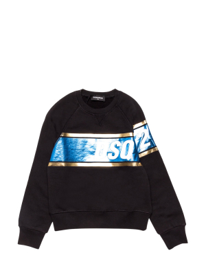 Dsquared2 Kids Metallic Logo Printed Sweatshirt