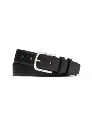 American Bison Belt With Nickel Buckle