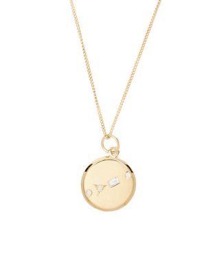 Small Medallion Baguette Necklace