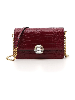 Miu Miu Embossed Logo Plaque Folder Top Clutch Bag