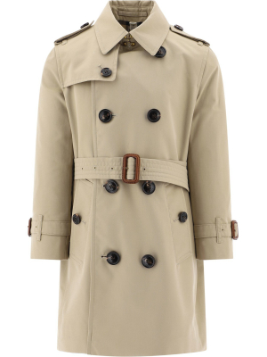 Burberry Kids Belted Gabardine Trench Coat