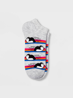 Women's Puffins Low Cut Socks - Xhilaration™ Heather Gray 4-10