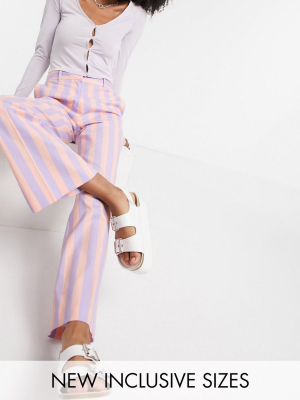 Collusion Wide Leg Pink Stripe Pants