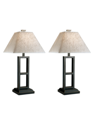 Deidra Metal Set Of 2 Table Lamp Black - Signature Design By Ashley