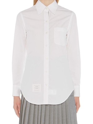 Thom Browne Logo Patch Slim-fit Shirt