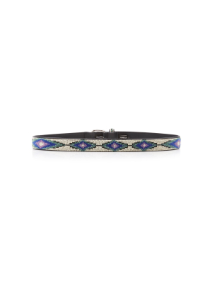 Elsa Beaded Leather Belt