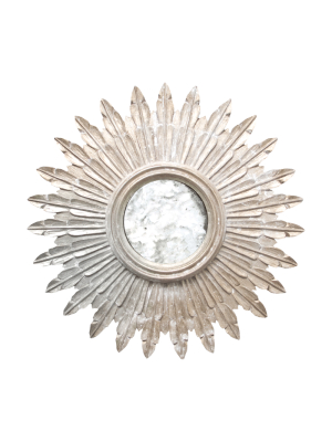 Santo Mirror Silver Leaf