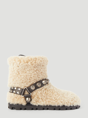 Miu Miu Shearling Stud Boots