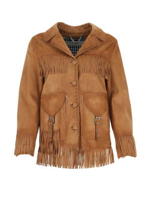 Golden Goose Deluxe Brand Fringed Leather Jacket