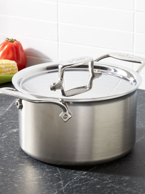 All-clad ® D5 ® Brushed Stainless Steel 4 Qt. Soup Pot With Lid