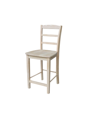 Madrid Counter Height Barstool Unfinished - International Concepts