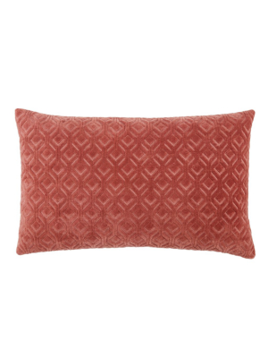 Jaipur Living Colinet Trellis Dark Pink/ Pink Poly Lumbar Pillow