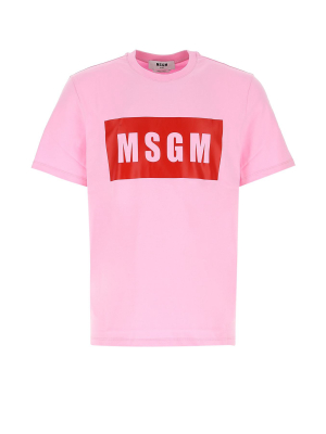 Msgm Logo Printed T-shirt