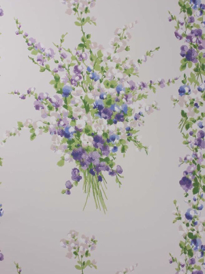 Suzhou Wallpaper In Purple From The Cathay Collection By Nina Campbell