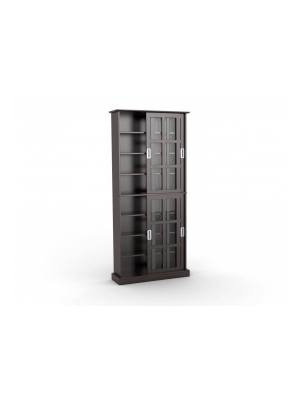 Windowpane Multimedia Storage Cabinet Espresso - Atlantic