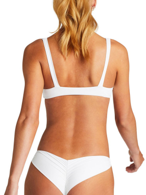 Vitamin A Ecolux Samba Ruched Back Bottom In White