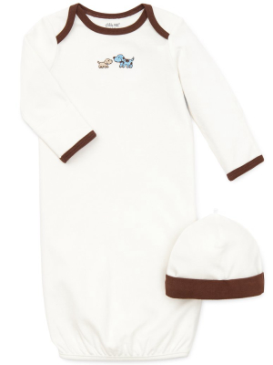 Cute Puppies Sleeper Gown And Hat